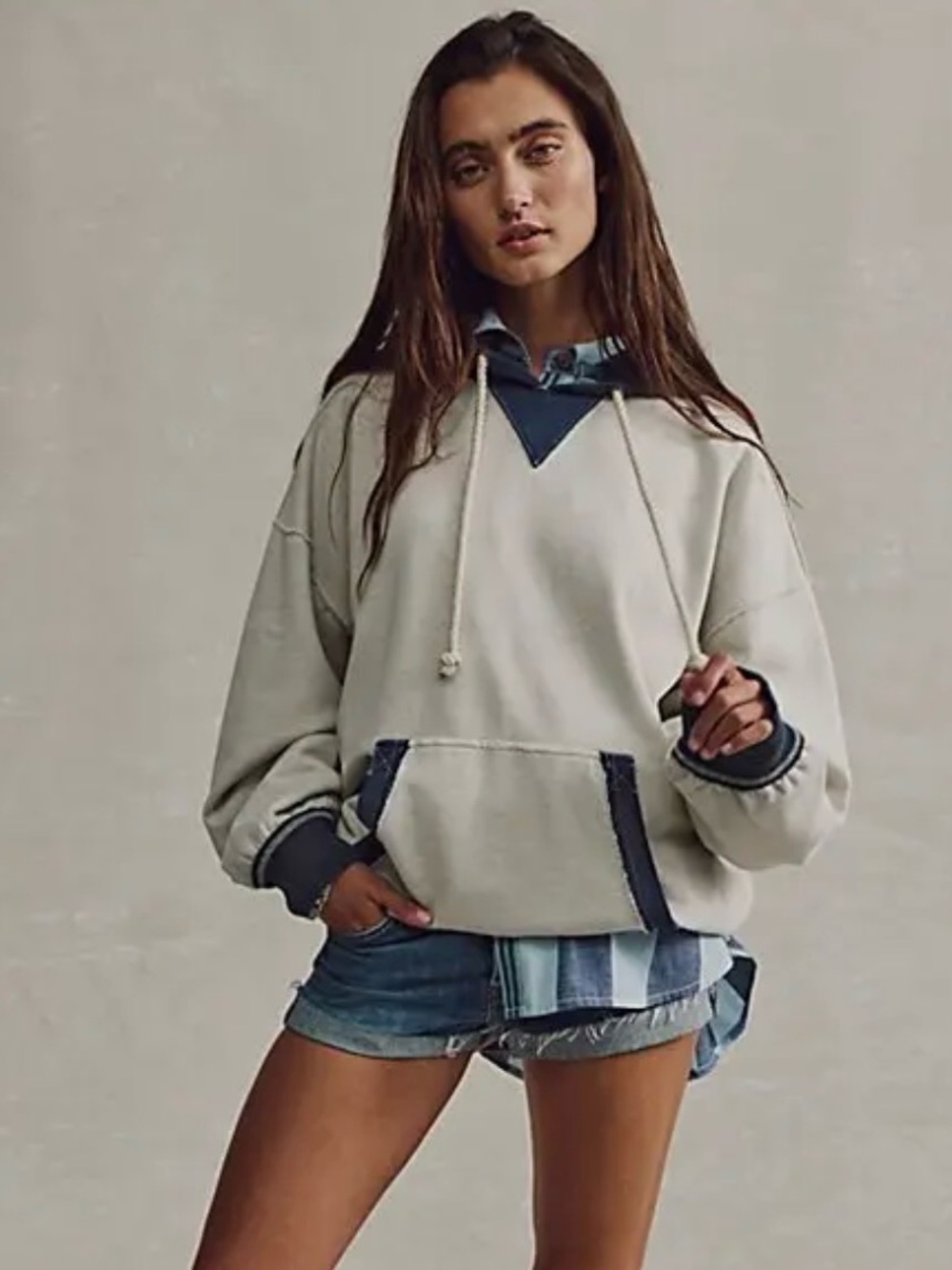NEW We the Free People Lou Baked Hoodie Small Oversized NWT $168 Retail